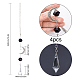 CHGCRAFT 4Pcs Sparkly Moon Car Mirror Hanger Teardrop Pendant Decoration Hanging Suncatchers with Alloy Findings and Alloy Pendant for Home Decoration HJEW-CA0001-59-2