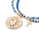 Ensemble de colliers pendentifs croix et lune et soleil en acier inoxydable 2 pièces 2 styles NJEW-JN03938-5