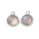 Полукруглые подвески из натурального серого агата STAS-L022-397D-P-1