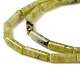 Brins de perles turquoise jaune naturel (jaspe) G-F247-18-3