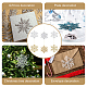 Ahadermaker 12 set 6 decorazioni natalizie in plastica con fiocco di neve in stile AJEW-GA0006-04-6