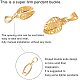 PandaHall Elite 30 pcs 3 Colors Brass Pinch Bails Pinch Clip Bail Clasp Dangle Charm Bead Pendant Connector Findings for Pendants Necklace Jewelry DIY Craft Making KK-PH0036-26-4