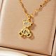 Милые 3D-ожерелья с подвеской в виде медведя из латуни с прозрачными кубическими цирконами для женщин CY9372-2-1