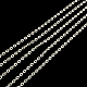 アイアン製アズキチェーン  溶接されていない  スプールで  フラットオーバル  銀色のメッキ  3x2x0.4mm  約32.8フィート（10m）/ロール CH-R079-S-1