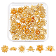 SuperZubehör 36 Stück 3 Messing-Perlenkappen mit 3D-Blumen KK-FH0002-48-1