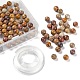 100pcs 8mm perles rondes mokaite naturelles DIY-LS0002-57-2