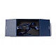 紙の包装箱  結婚披露宴のギフト用の箱  リボン付き  長方形  プルシアンブルー  20x15x7.1センチメートル;内径：19.2x14.2センチメートル CON-F015-01B-01-5