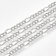 Fabricación de collar de cadena de figaro de hierro recubierto de latón MAK-T006-03P-2