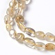 Oro naturale perle di quarzo rutilato fili G-L493-15-2