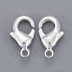 Silver Color Plated Brass Lobster Claw Clasps X-KK-901-S-2