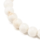 Bracelet extensible en perles de turquoise synthétique (teint) BJEW-JB08287-7
