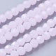 Sfaccettate rotonde imitazione giada fili di perle di vetro X-EGLA-J042-4mm-29-1