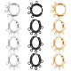 Unicraftale 6 paia 3 colori 304 risultati di orecchini a cerchio in acciaio inossidabile orecchini con anelli orizzontali perno da 0.9 mm multi-anelli risultati di orecchini a cerchio in metallo per la creazione di gioielli foro 1.8 mm STAS-UN0039-25-1