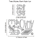 2個2スタイル炭素鋼カッティングダイステンシル  DIYスクラップブッキング用  フォトアルバム  装飾的なエンボス紙カード  ステンレス鋼色  遊園地  6.5~9.2x5.2~14.7x0.08cm  1個/スタイル DIY-WH0309-661-6