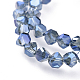 Chapelets de perles en verre transparent électrolytique EGLA-L016-FR-A02-2