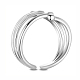 SHEGRACE Adjustable Stylish Sterling Silver Cuff Ring JR99A-3