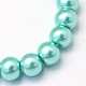 Cottura dipinto di perle di vetro perlato fili di perline rotondo X-HY-Q330-8mm-65-2