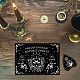 Creatcabin Tableau à esprit en bois pour chat noir - Planche à pendule en bois avec planchette de radiesthésie - Kit de divination - Chasse aux esprits - Message métaphysique - Décoration pour Wicca 11.8 x 8.3 DJEW-WH0324-027-6