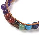 Natürlichen Amethyst Kabel Perlen Armbänder BJEW-E351-02E-4