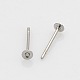 304 Stainless Steel Stud Earring Findings STAS-N019-17-2.5mm-1