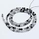 Нити бусин из натурального черного рутилированного кварца G-J369-18-2mm-2