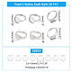 UNICRAFTALE 40 Sets Adjustable Stainless Steel Finger Rings Components Sets Round Pad Ring Base DIY Blank Dome Ring Tray and Glass Cabochons Finger Rings Making Kits DIY-UN0004-03-3