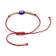Bracelets réglables de perles tressées avec cordon en nylon BJEW-JB05250-04-3