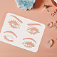 FINGERINSPIRE Eye Stencils for Painting 29.7x21cm Large Beautiful Eyes Stencils Two Pairs of Eyes and Eyebrows DIY-WH0202-415-3