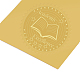Adesivi autoadesivi in lamina d'oro in rilievo DIY-WH0211-014-4