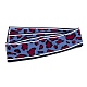 シルクスカーフが飾る  スカーフネックレス  ヒョウプリント模様  コーンフラワーブルー  45.28インチ（115cm）  70mm AJEW-TAC0028-05H-1