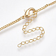 Brass Curb Chain Necklaces Making KK-T038-235G-1-3