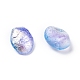 チェコガラスビーズ  チューリップの花びら/ユリの花びら  藤紫色  8.5x6x4mm  穴：1mm  約37個/10g X-GLAA-L025-D15-2