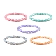 Bling imitation pierres précieuses perles de verre en forme de larme bracelet extensible pour les femmes BJEW-JB07421-1