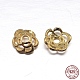 Veri cappucci di perline in argento sterling a 18 petali e 6 placcati in oro 925k STER-M100-28-1