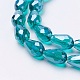 Electroplate Glass Beads Strands X-EGLA-R008-15x10mm-2-3