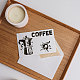 カスタムPVCプラスチッククリアスタンプ  DIYスクラップブッキング用  装飾的なフォトアルバム  カード作り  コーヒー  160x110mm DIY-WH0618-0032-4