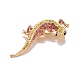 Rhinestone Lizard Badge JEWB-E013-03G-02-3