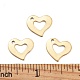 Ion Plating(IP) 304 Stainless Steel Open Heart Charms STAS-L159-02G-3