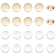 UNICRAFTALE 10 Sets 25mm Flat Round Brooch Pin with Glass Cabochons 304 Stainless Steel Brooch Bezel Trays Golden DIY Brooch Making Kits for Badge Corsage Name Tags DIY Jewelry Making DIY-UN0050-22G-1