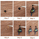 Kit para hacer aretes de alas de mariposa diy de sunnyclue DIY-SC0020-95-4
