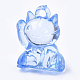 透明なアクリルパーツ  幸運の猫  ミックスカラー  23x17.5x12.5mm  穴：2.5mm X-TACR-S149-10-2
