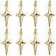 Beebeecraft 1 Box 10Pcs Cross Charms 18K Gold Plated Religious Crucifix Celestial Star Dangle Pendant Charms with Jump Ring for Jewellery Making Necklace Bracelet DIY Crafts ZIRC-BBC0002-29-1