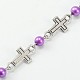 Handarbeit rund Glasperlenketten Perlen für Halsketten Armbänder machen AJEW-JB00075-02-1