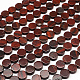 Flat Round Natural Red Jasper Beads Strands G-R305-03-1