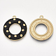 Smooth Surface Alloy Pendant Rhinestone Settings PALLOY-T067-37A-2