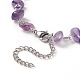 Bracelets de cheville en perles de pierres précieuses naturelles AJEW-AN00515-6