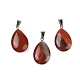 Кулоны из яшмы в форме капли из натуральной красной радуги G-Q368-20-1