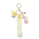 Подвески из сплава эмали и смолы цвета молочного чая с акриловыми чашками-подвесками-брелками KEYC-JKC01233-03-2