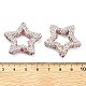 Звездообразные полимерные глиняные бусины со стразами CLAY-NH0001-06G-3