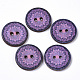 2-Hole Printed Wooden Buttons X-BUTT-ZX004-01B-15-1